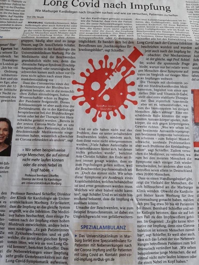 Corona-Schlaglichter long covid nach impfung wiebadener kurier 03.03.22